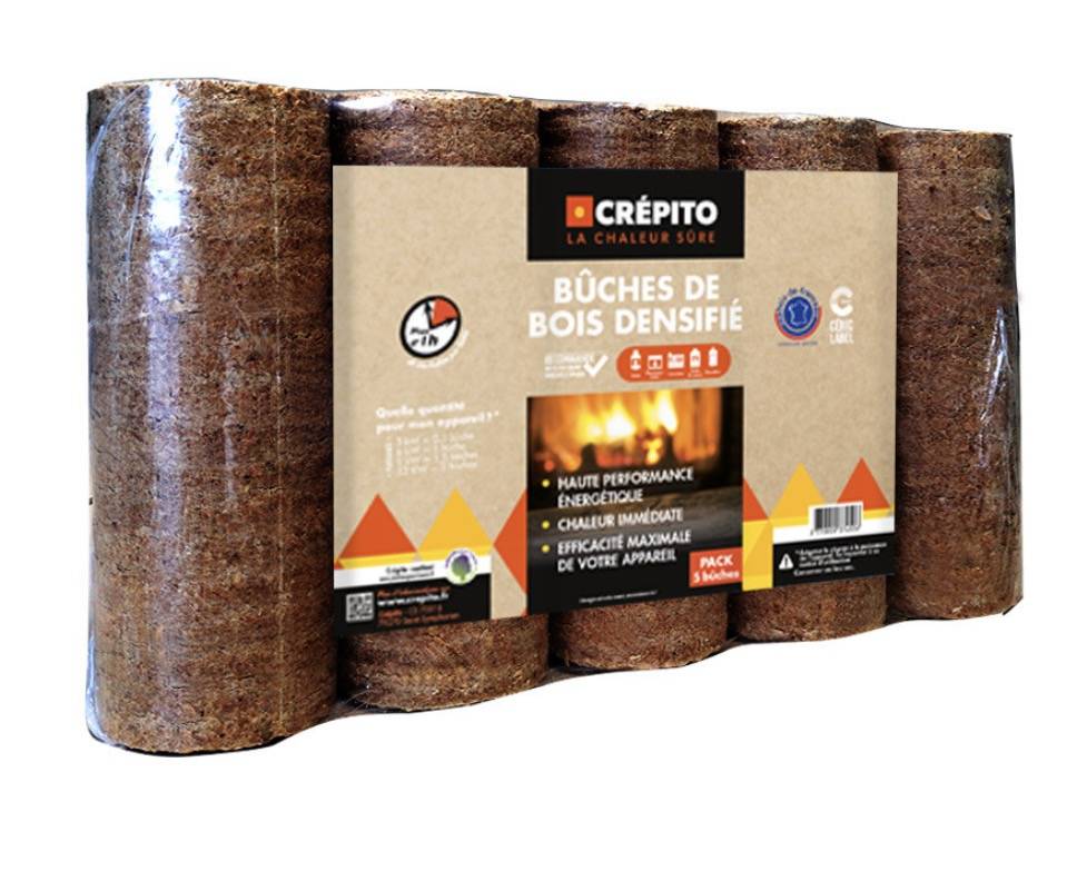 Bûche de bois densifié - Crépito